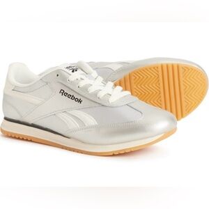 Reebok Metallic Silver and White comfort ortholite Fiori Sneaker